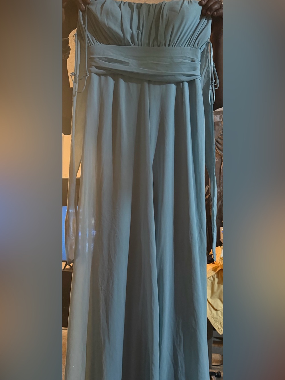 Fashion Nova Teal Maxi Skirt - Strapless Flowing Design